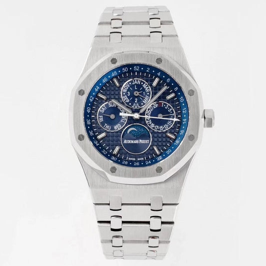 Blue White - Silver 904L Steel - Automatic - 41mm