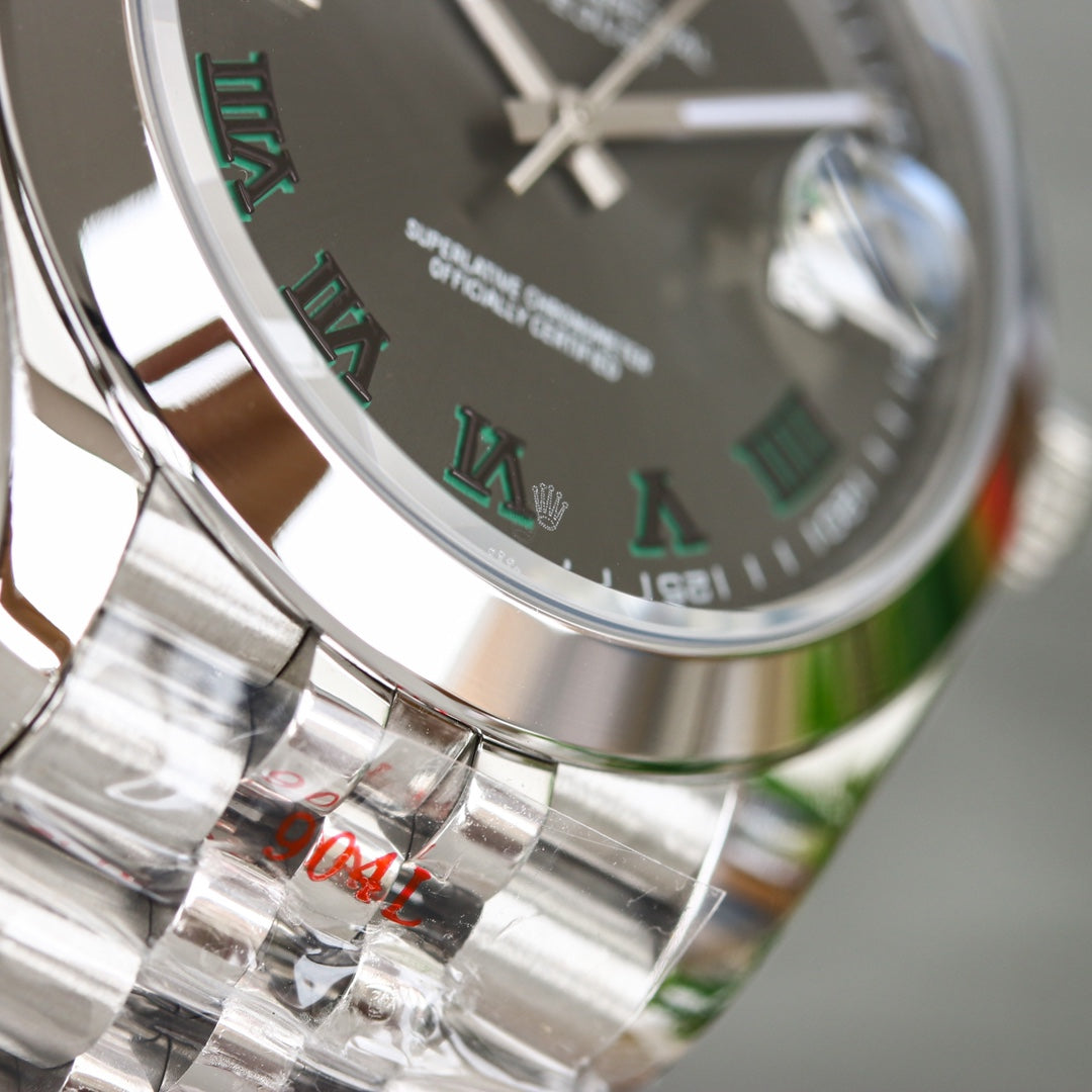 C-Factory - Grey -Smooth bezel- Silver 904L Steel- Automatic - 41mm