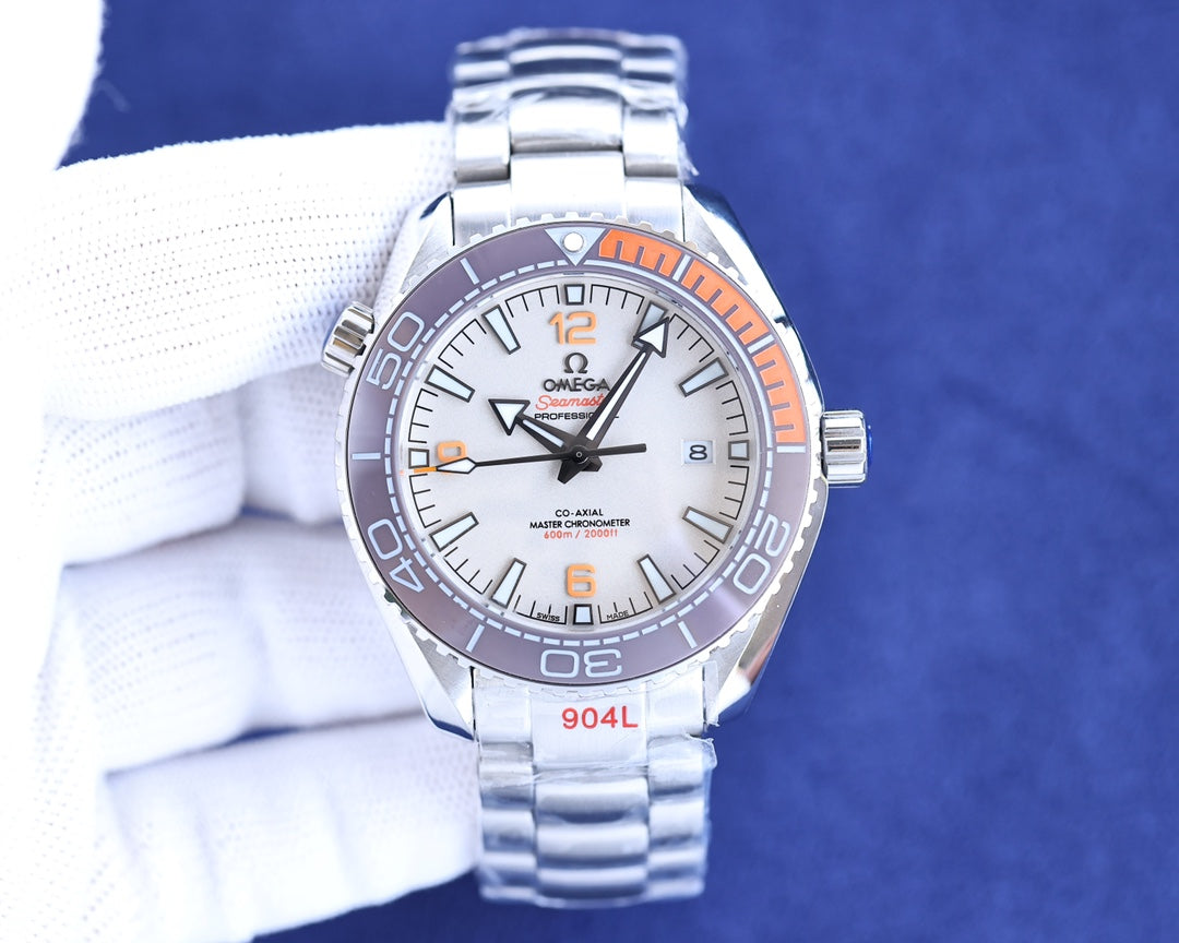 Grey Orange Ceramic - Silver 904L Steel - Automatic - 43mm