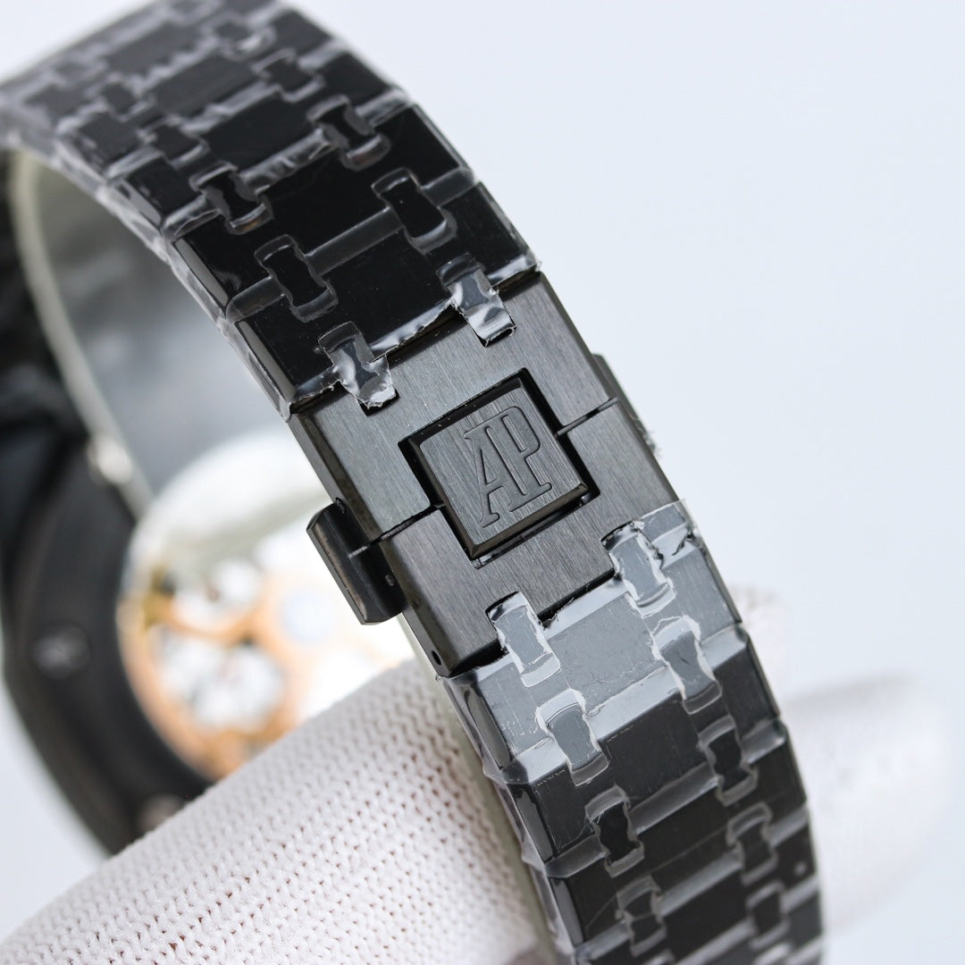 Black Grey- Black 904L Steel Hollow- Automatic - 41mm