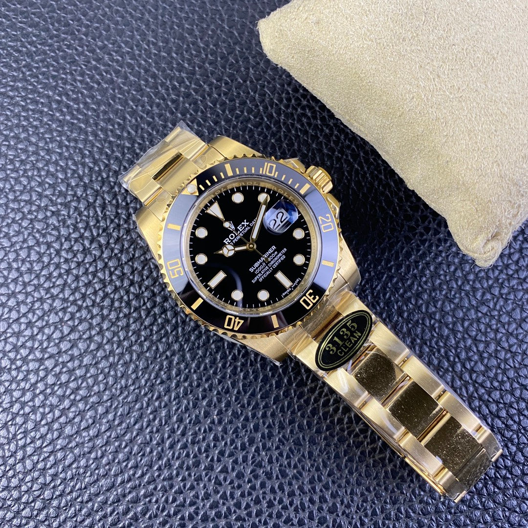 C-Factory -Black - Yellow gold 904L Steel - Automatic - 41mm