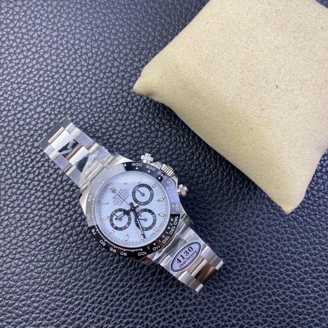 Chronograph -C-Factory -White Steel- Silver  904L Steel- Automatic - 40mm