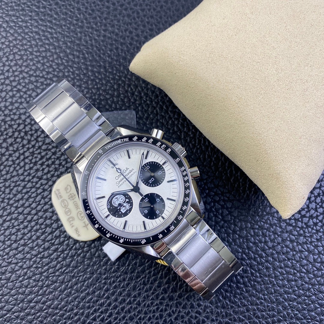 Black Ceramic - Silver 904L Steel- Chronograph - Manual winding - 42mm