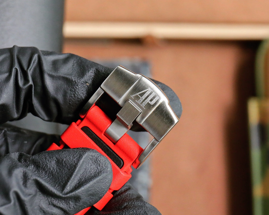 TOP! Chronograph- Red -Black Ceramic- Black Rubber - Automatic - 42mm