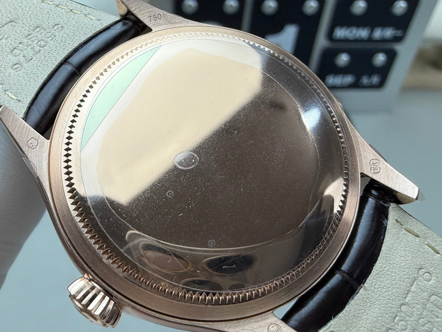 White -904L Yellow gold -Moon phase - Blrown Leather - Automatic - 39mm