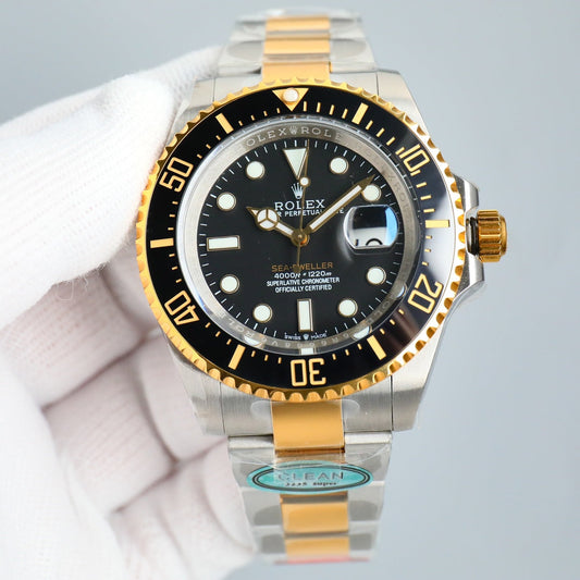 L Size - Black Yellow -Silver 904L Steel -Automatic- 43mm