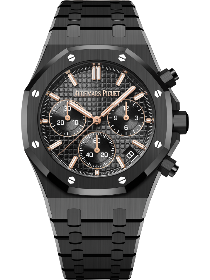 Black Titanium Steel - Chronograph- Quartz- 43mm