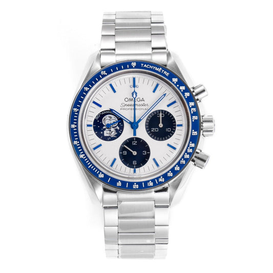 White Ceramic - Silver 904L Steel- Chronograph - Manual winding - 42mm