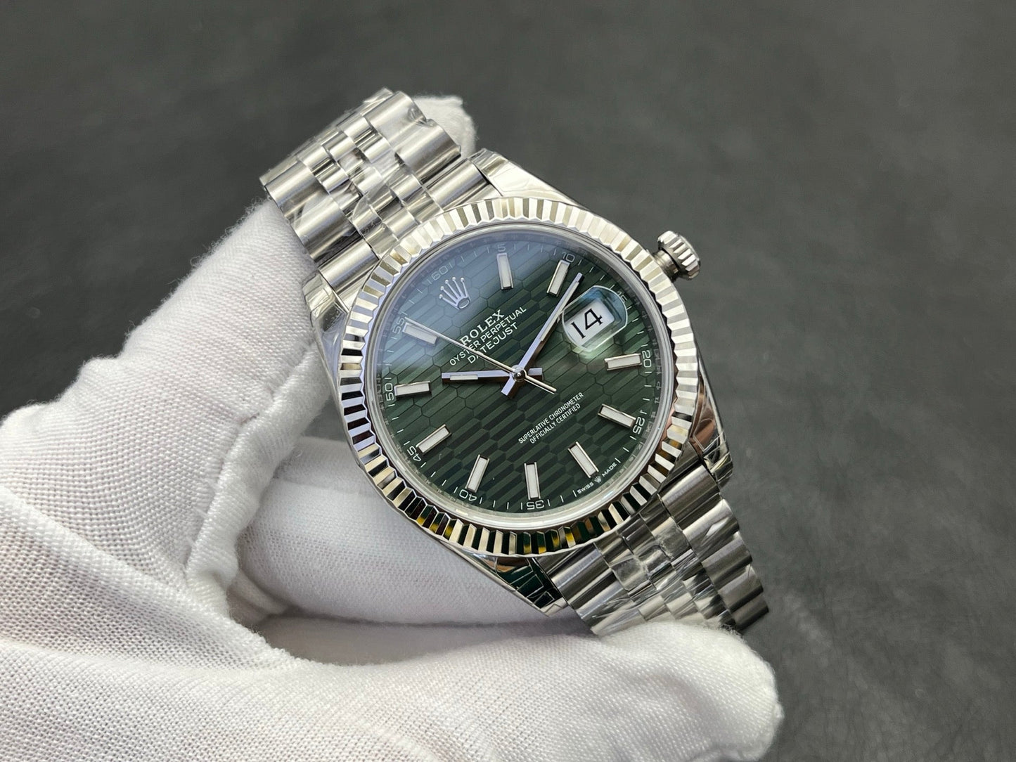 C-Factory -Green Wave - Silver 904L Steel- Automatic - 41mm
