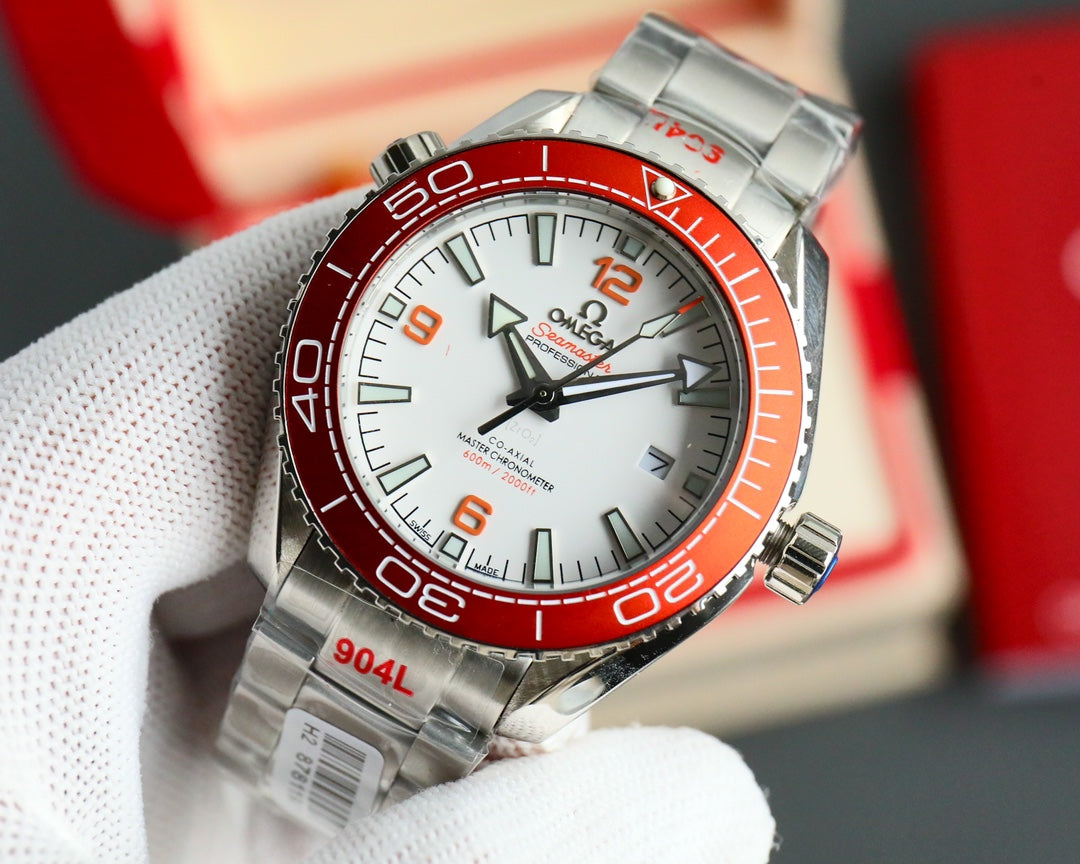 Red Ceramic - Silver 904L Steel - Automatic - 43mm