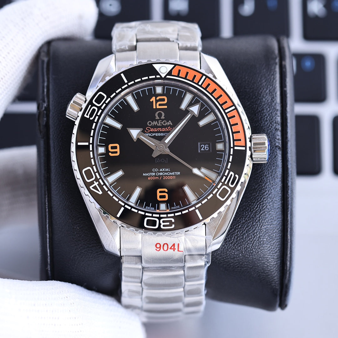 1/4 Orange Ceramic - Silver 904L Steel - Automatic - 43mm