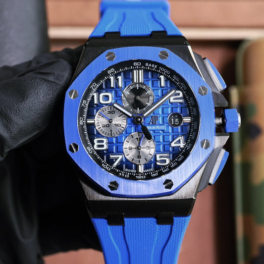 TOP! Blue Ceramic Bezel- Blue Rubber - Automatic - 42mm