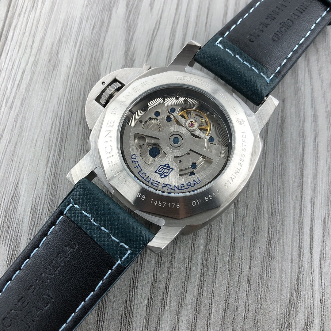 White Silver 904L Steel - Blue Rubber -Automatic - 44mm
