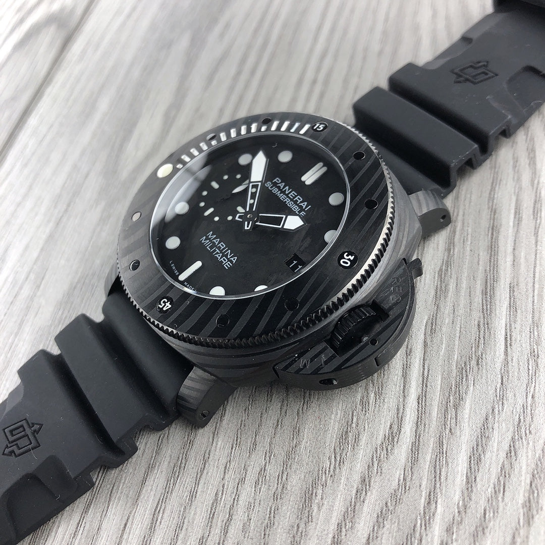 Black - Black 904L Steel - Black Rubber -Automatic - 47mm