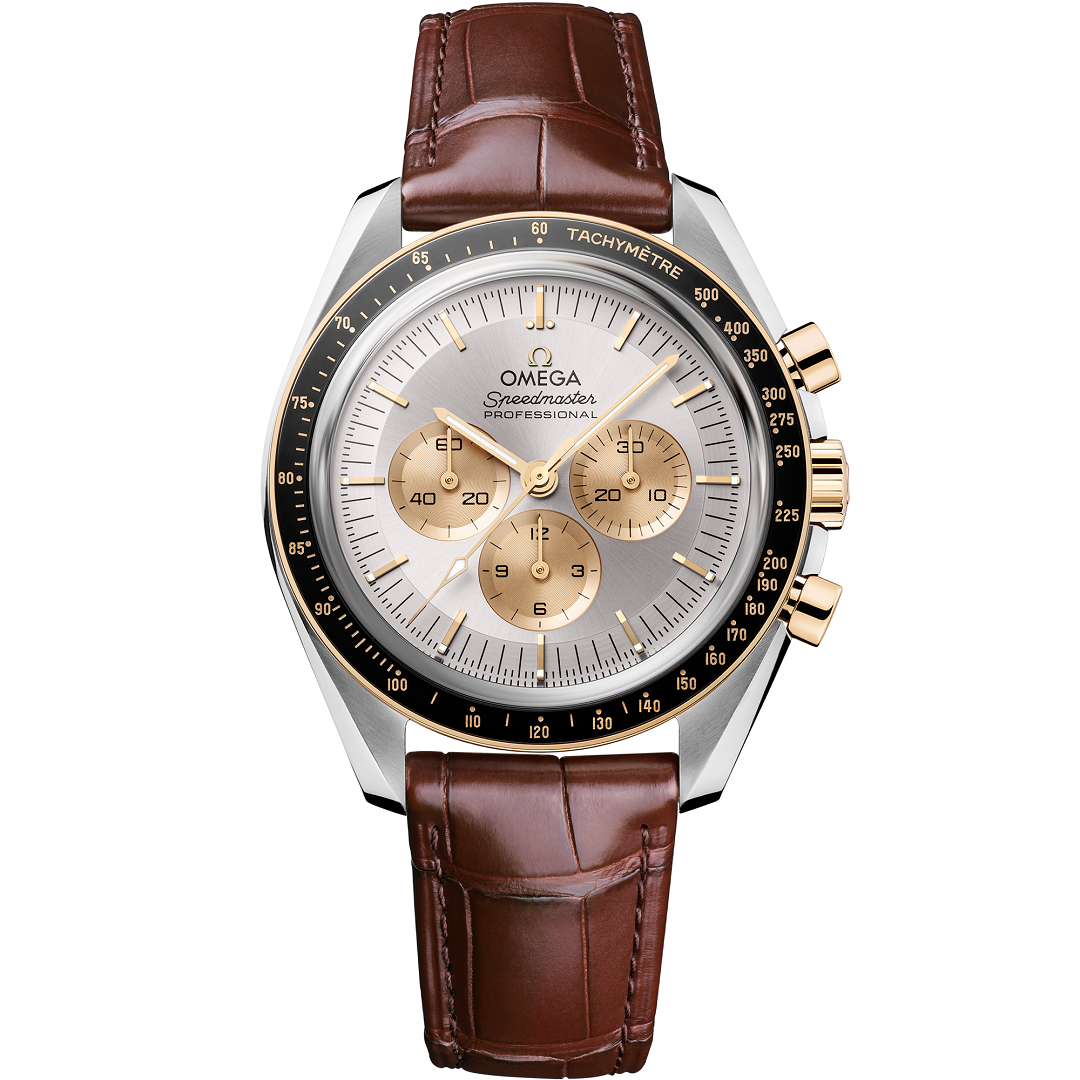 Chronograph -Moon- Silver -Brown Leather- Manual winding - 42mm