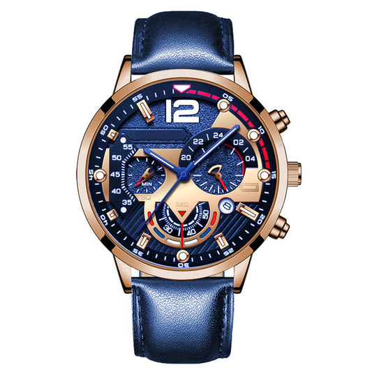 Black - Blue Leather - Automatic - 41mm
