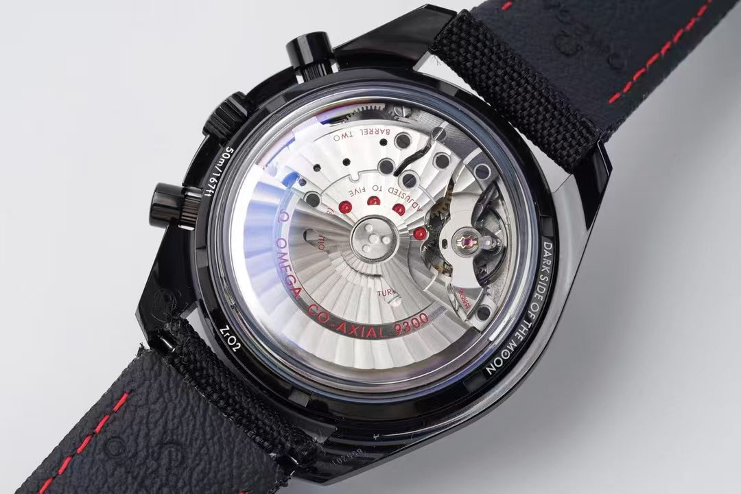 Chronograph -Moon back - Black - Black Rubber- Automatic - 44mm