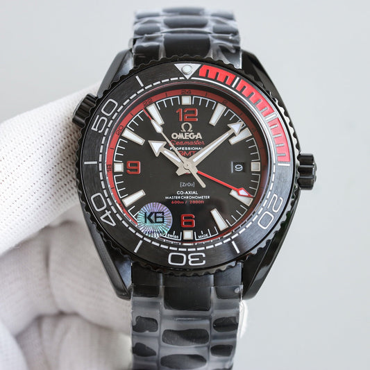 L Size Black Red Steel - Black 904L Steel - Automatic - 45.5mm