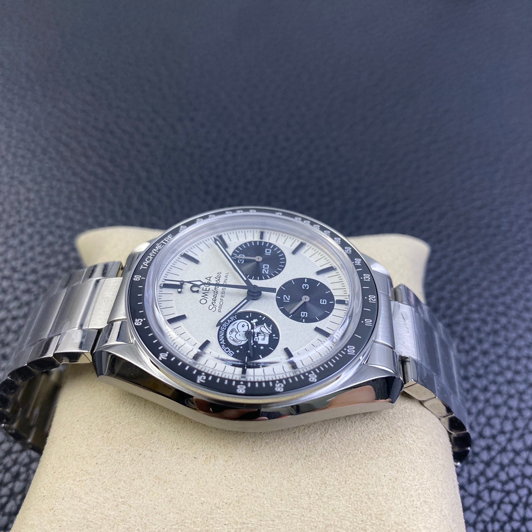 Black Ceramic - Silver 904L Steel- Chronograph - Manual winding - 42mm