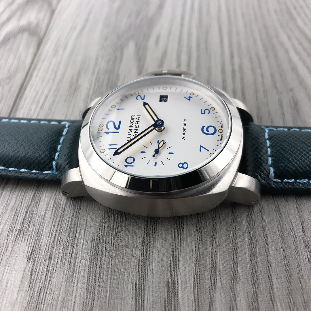White Silver 904L Steel - Blue Rubber -Automatic - 44mm