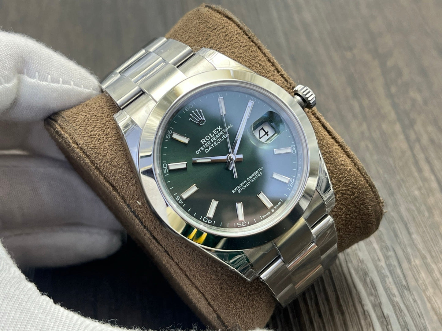 C-Factory -Green - Smooth Bezel - Silver 904L Steel- Automatic - 41mm