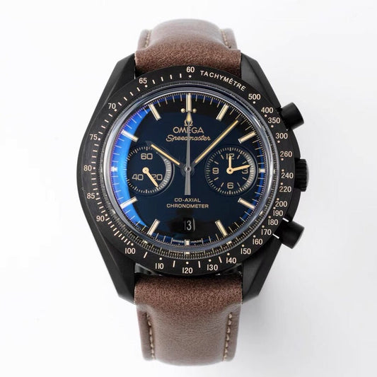 Chronograph -Moon back - Black - Brown rubber- Automatic - 44mm