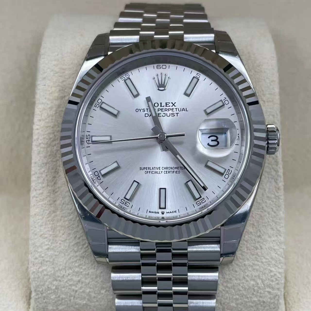 Classic Silver - White - 904L Steel - Automatic - 41mm