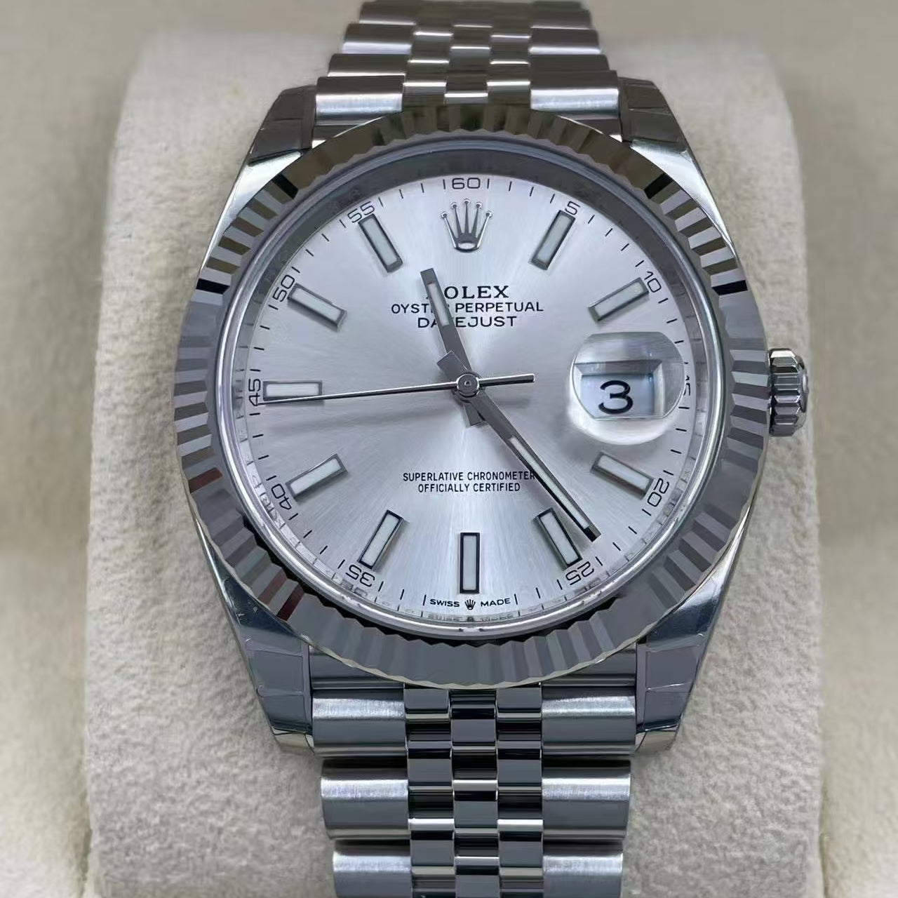 Classic White Silver - 904L Steel- Automatic Watch - 41mm