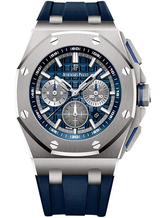 Chronograph -Blue Silver OFFs - Blue Rubber - Automatic - 43mm