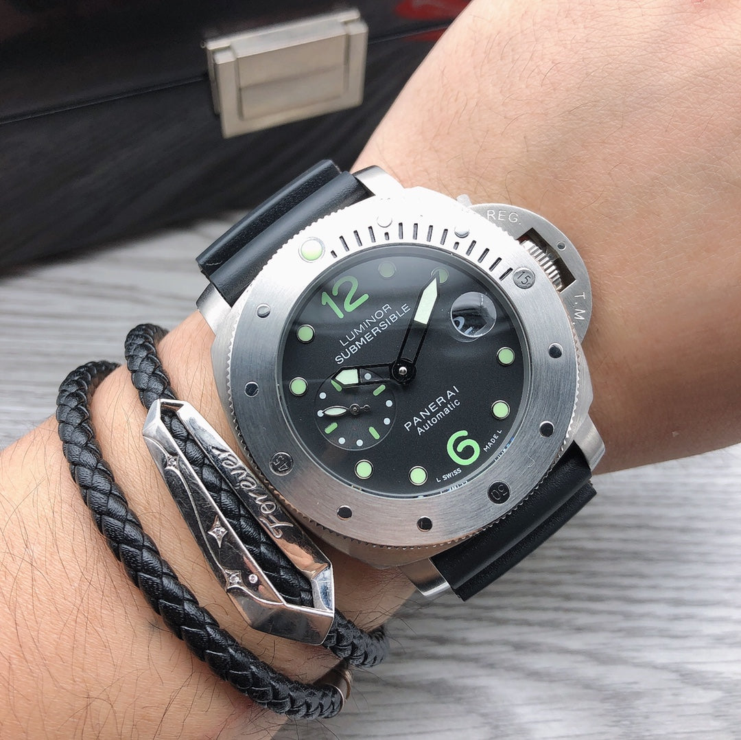 316L Steel Silver - Black Rubber - Automatic - 47mm