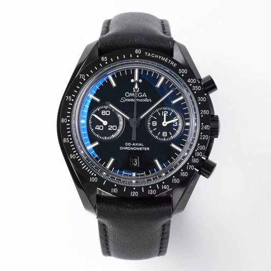 Chronograph -Moon back - Black Ceramic- Black Leather- Automatic - 44mm