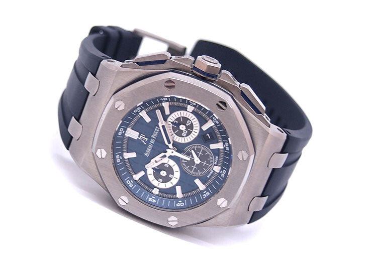 Chronograph -Blue Silver OFFs - Blue Rubber - Automatic - 43mm