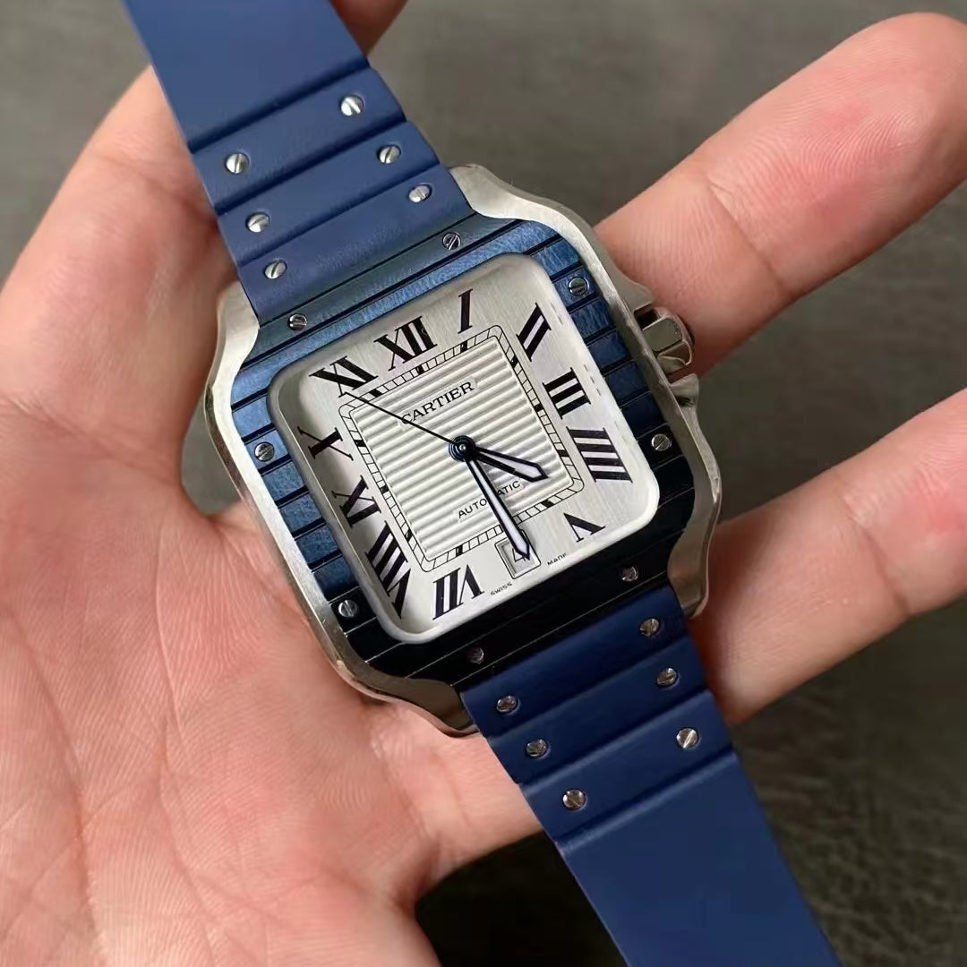 White Blue - Blue Rubber/White 904L Steel - Automatic - 47*40mm