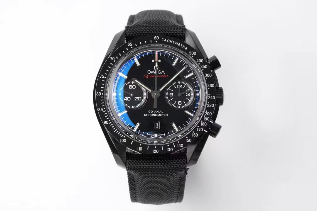 Chronograph -Moon back - Black - Black Rubber- Automatic - 44mm