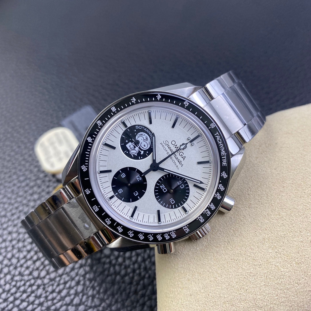 Black Ceramic - Silver 904L Steel- Chronograph - Manual winding - 42mm