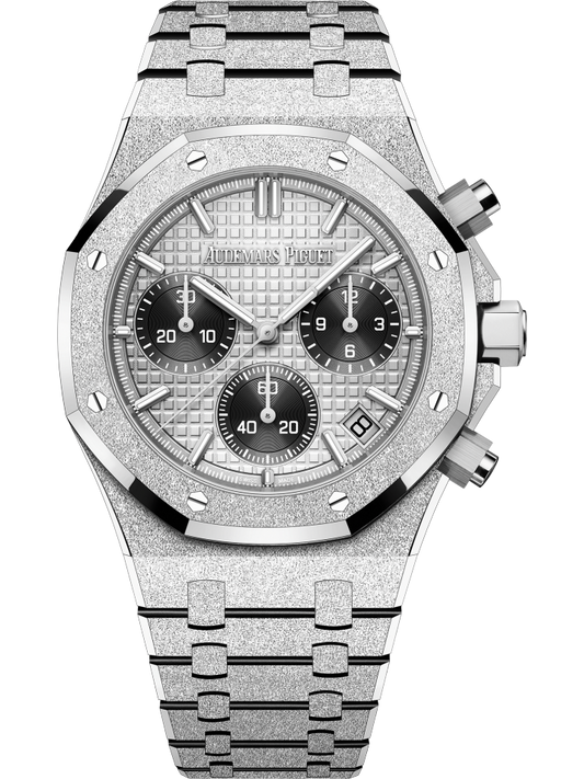 Frosted Silver - 904L Steel - Chronograph- QUARTZ - 41mm