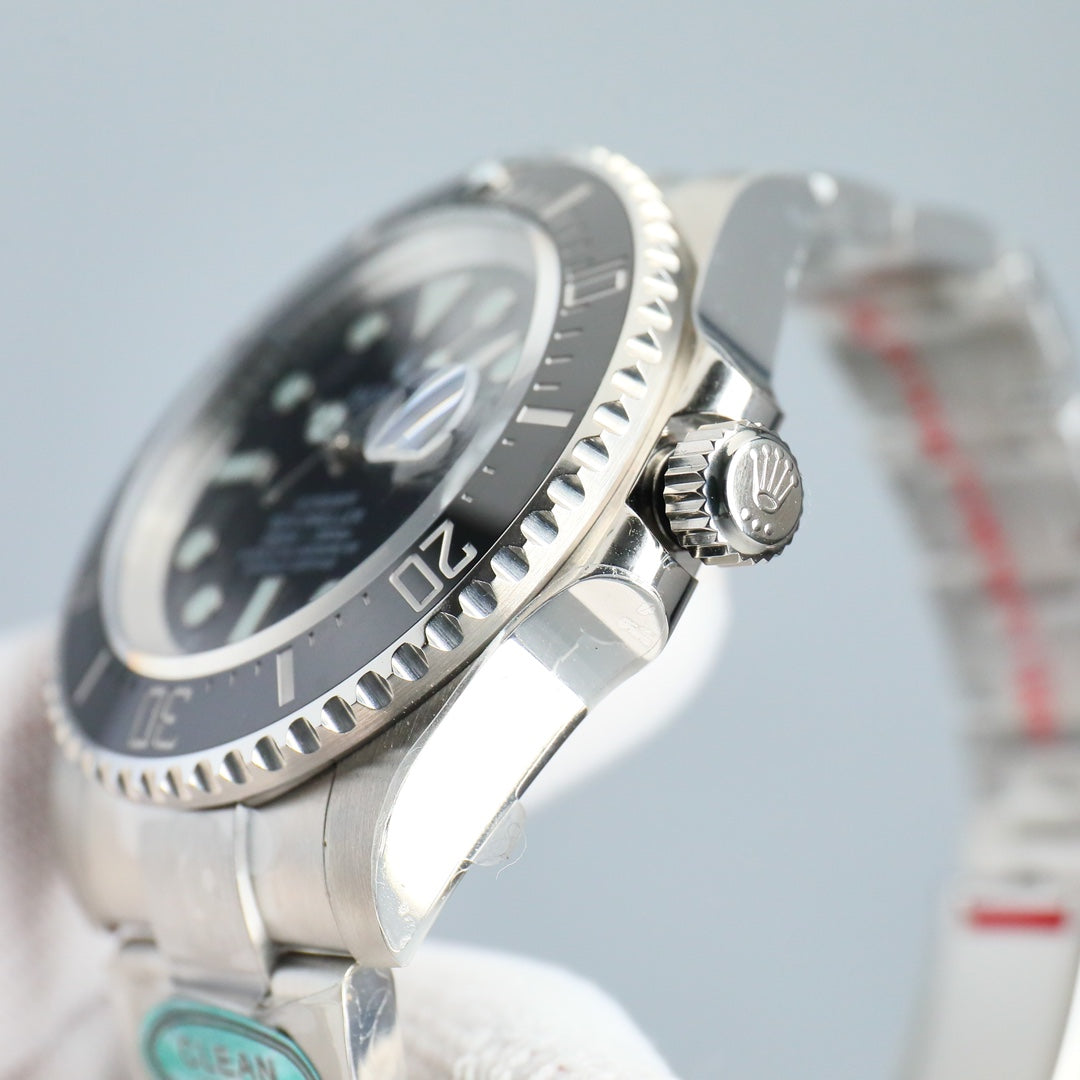 L Size - Black -Silver 904L Steel -Automatic- 43mm