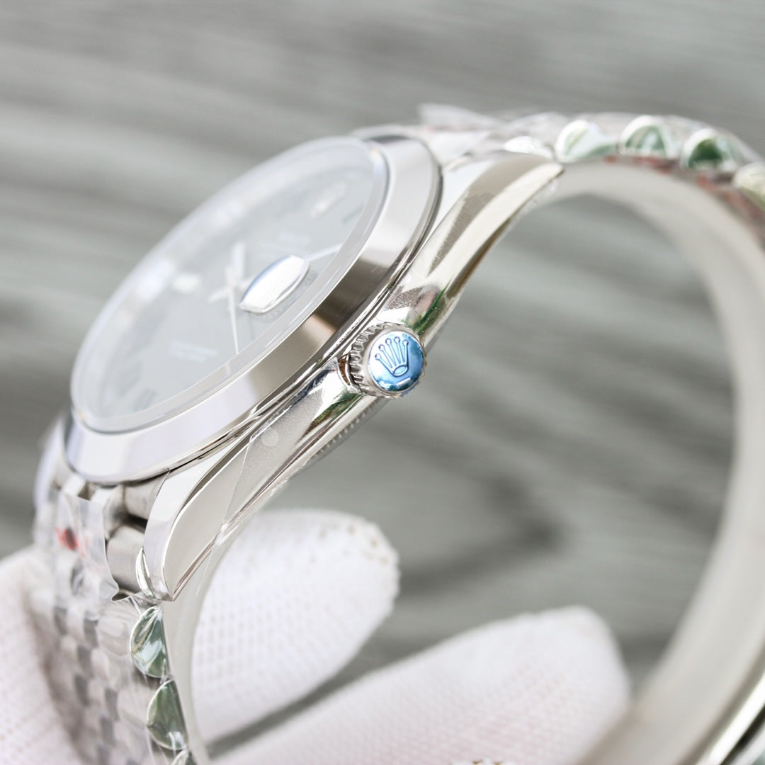 C-Factory - Grey -Smooth bezel- Silver 904L Steel- Automatic - 41mm