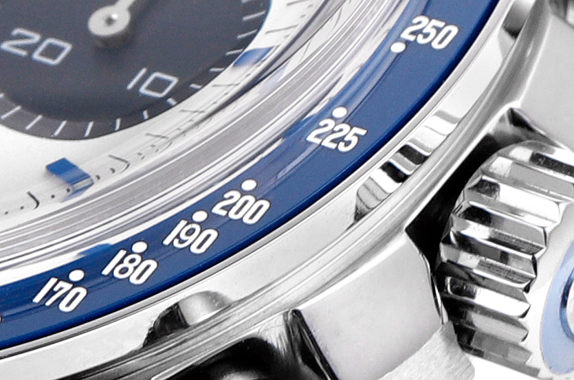 White Ceramic - Silver 904L Steel- Chronograph - Manual winding - 42mm