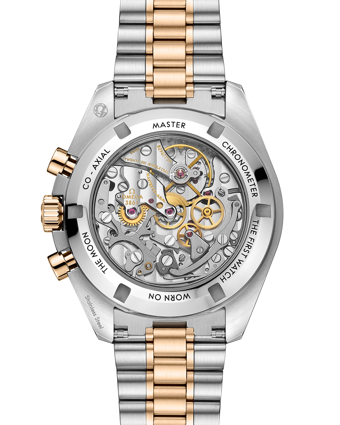 Chronograph -Moon- Silver -Yellow Silver 316L Steel- Manual winding - 42mm