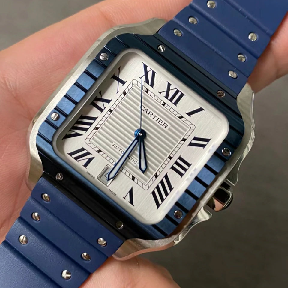 White Blue - Blue Rubber/White 904L Steel - Automatic - 47*40mm