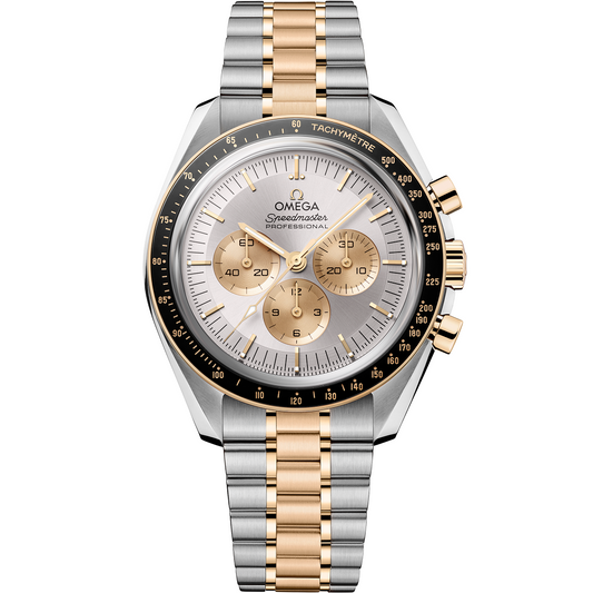 Chronograph -Moon- Silver -Yellow Silver 316L Steel- Manual winding - 42mm