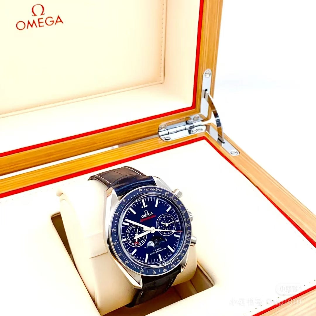 Chronograph - Blue Ceramic- Blue Leather- Automatic - 44mm