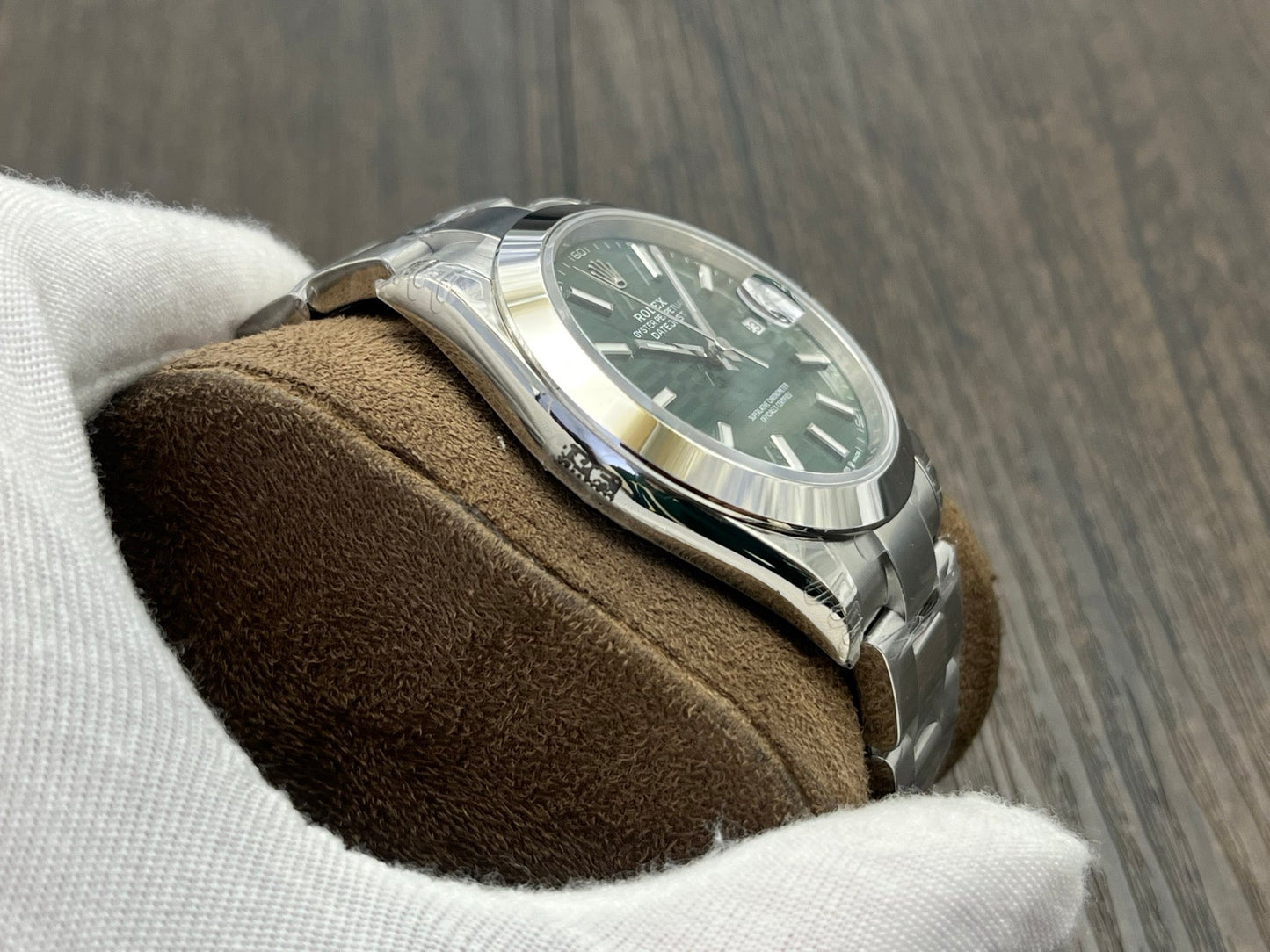 C-Factory -Green Wave - Smooth Bezel - Silver 904L Steel- Automatic - 41mm