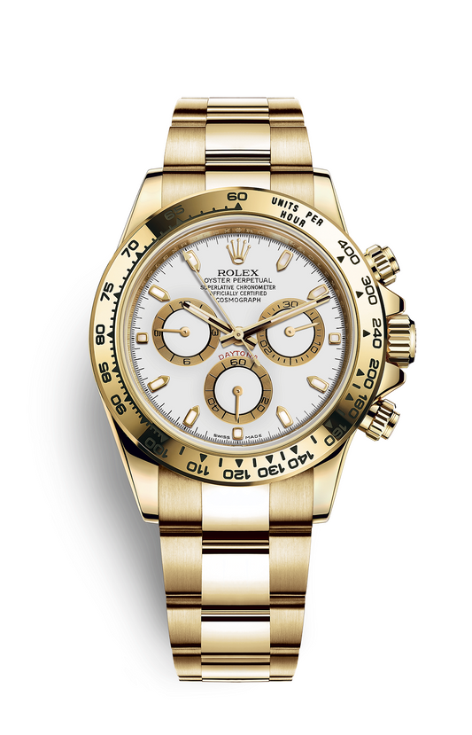 Chronograph -GOLD STEEL  WATCH-White Dial- Quartz -40mm