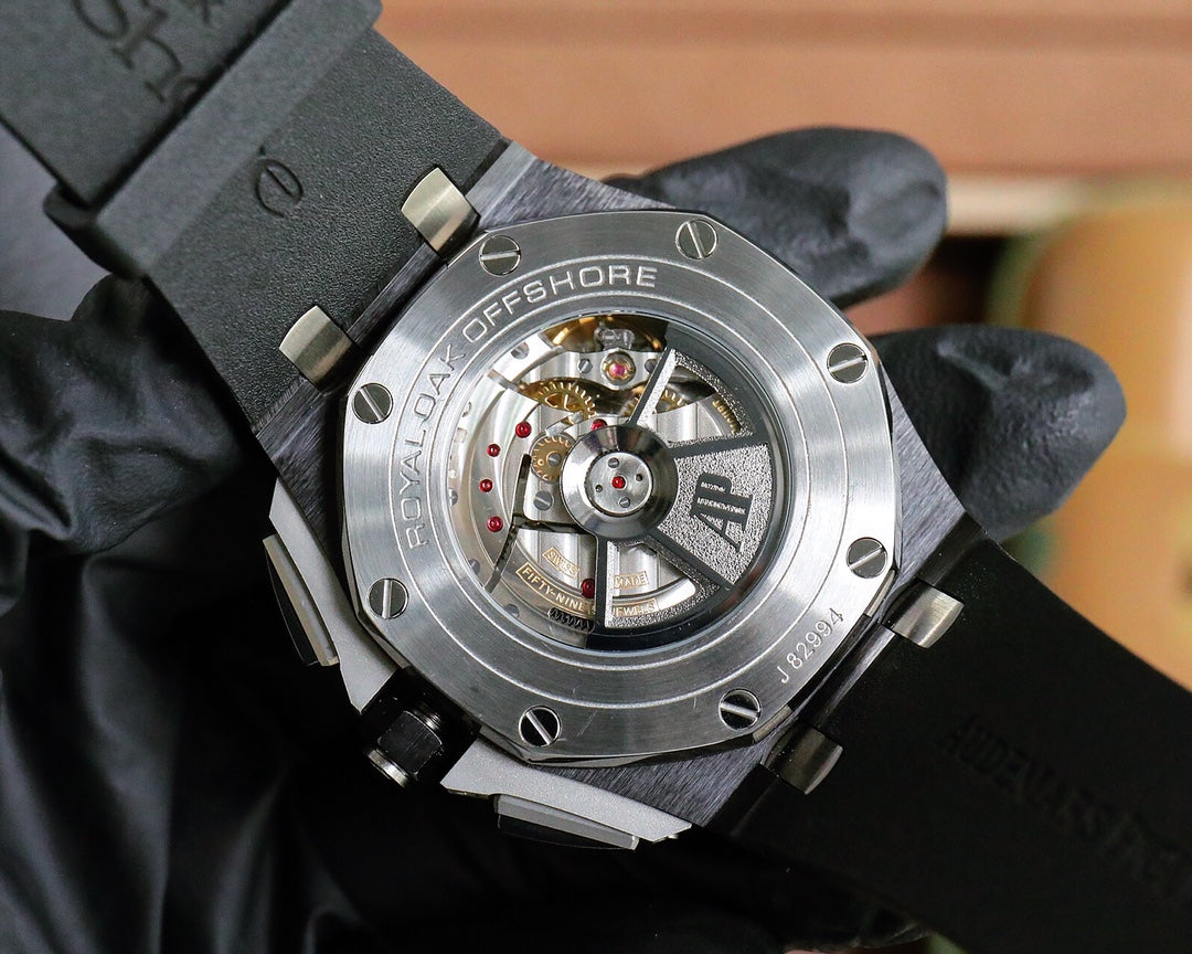 TOP! Chronograph- Black Grey Ceramic Bezel- Black Rubber - Automatic - 42mm