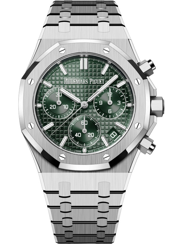 Chronograph - 26331 Dark Green - 904L Steel - Quartz- 41mm